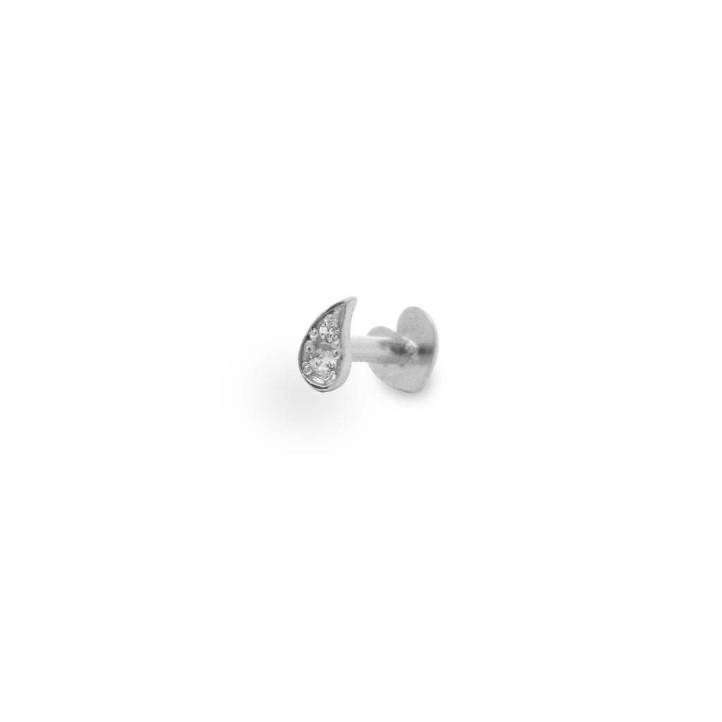 Piercing Helix Goccia bianco e Diamanti Lab Grown