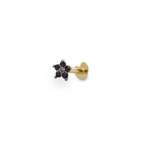 Piercing Helix Fiore diamanti black