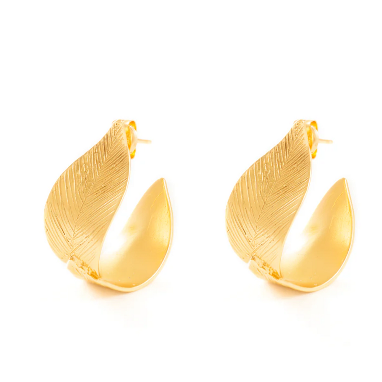 Orecchini Leaves Hoop Medium
