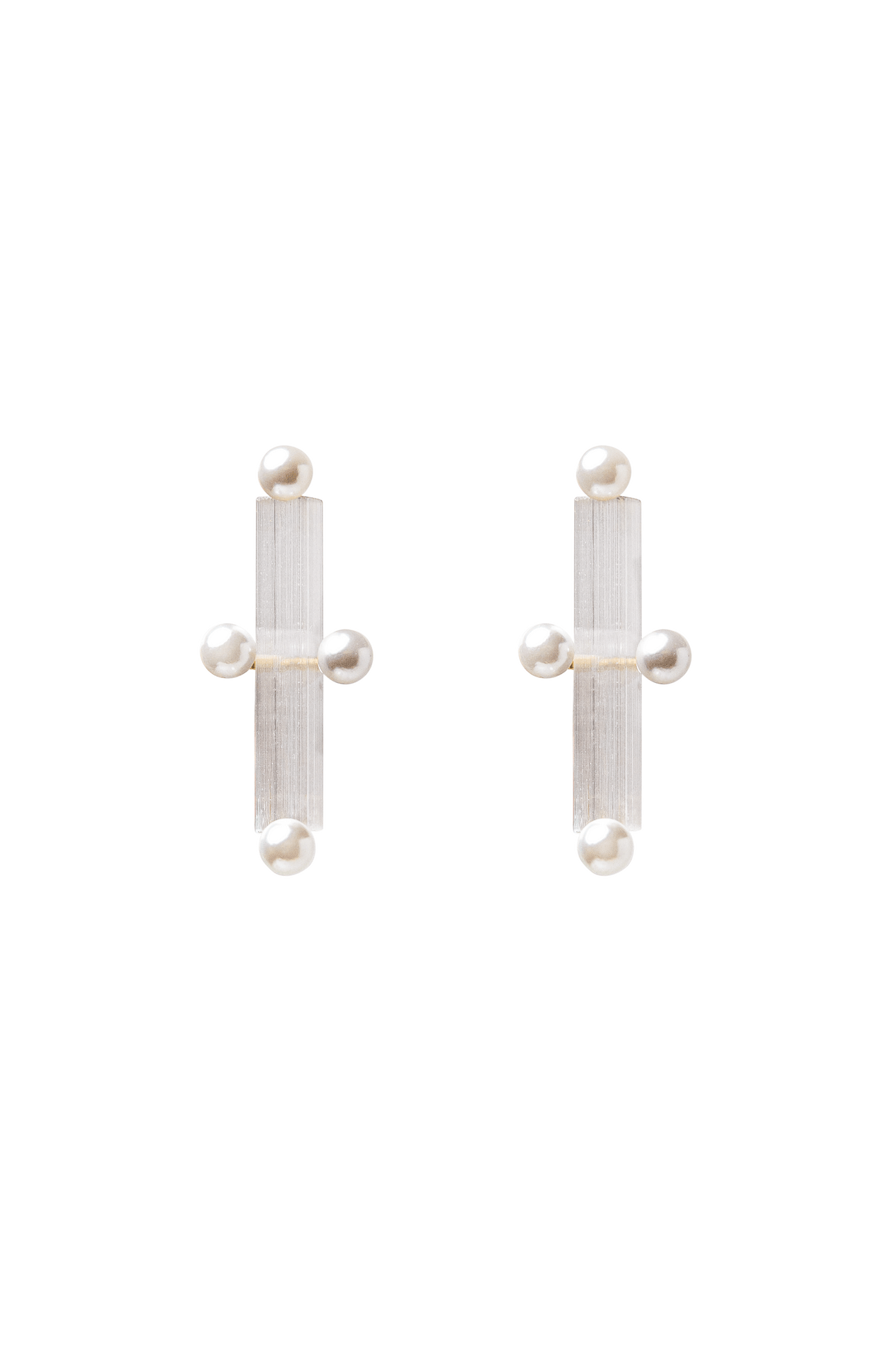 Orecchini Croce Bianca